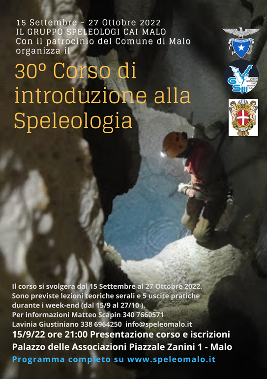 Presentazione 30° corso di introduzione alla speleologia