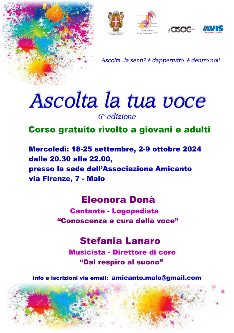 Associazione Amicanto: Ascolta la tua voce. 6ª edizione