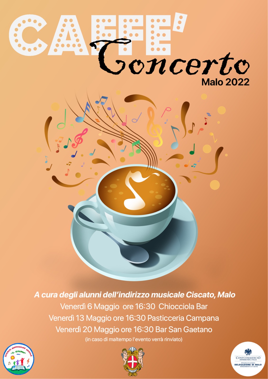 Gli alunni dell'indirizzo musicale Ciscato presentano Caffè Concerto 