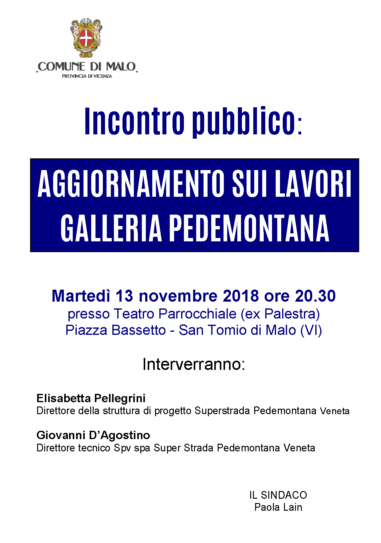 Aggiornamento sui lavori Galleria Pedemontana