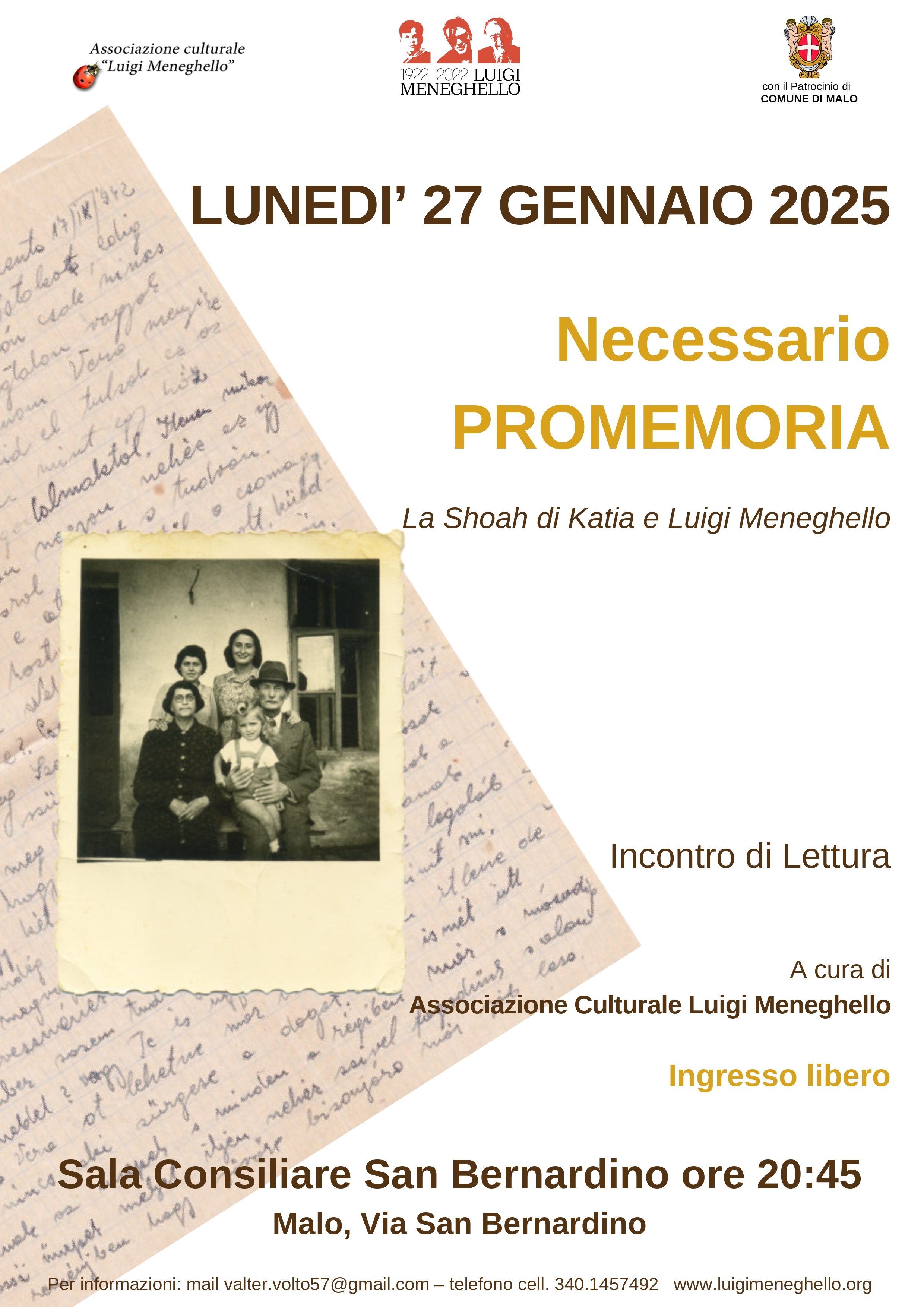 Necessario Promemoria - La Shoah di Katia e Luigi Meneghello
