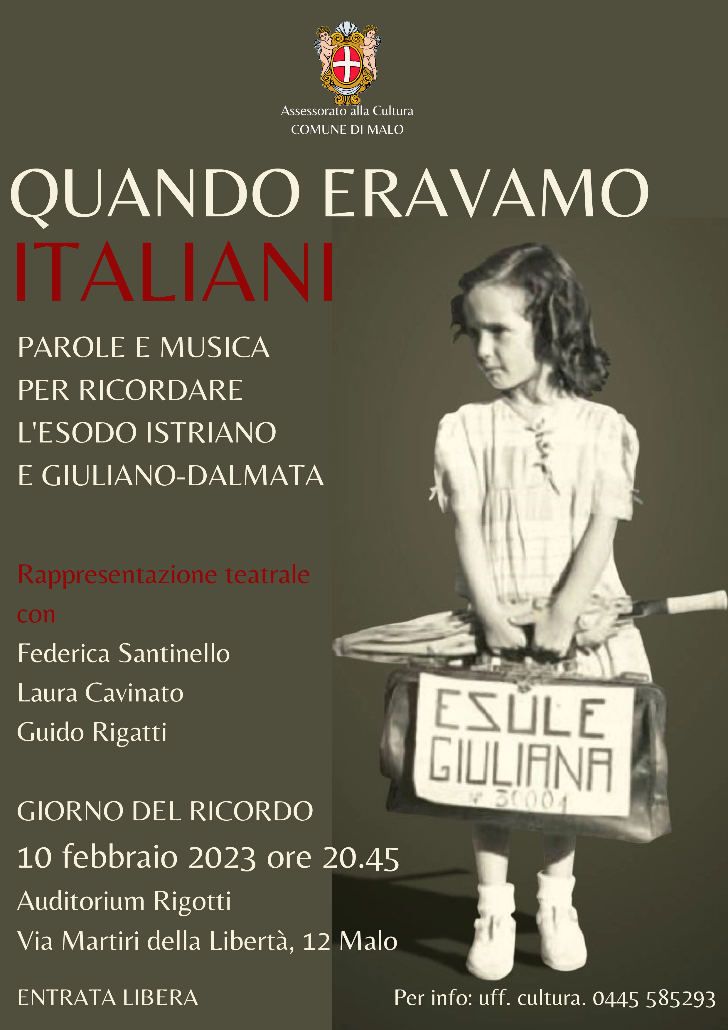 Quando eravamo Italiani - rappresentazione teatrale.