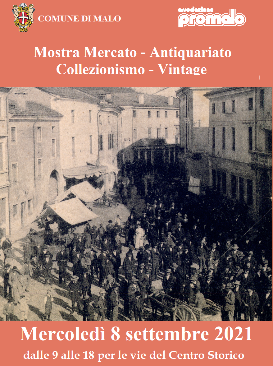 Mercato antiquariato 8 settembre 2021