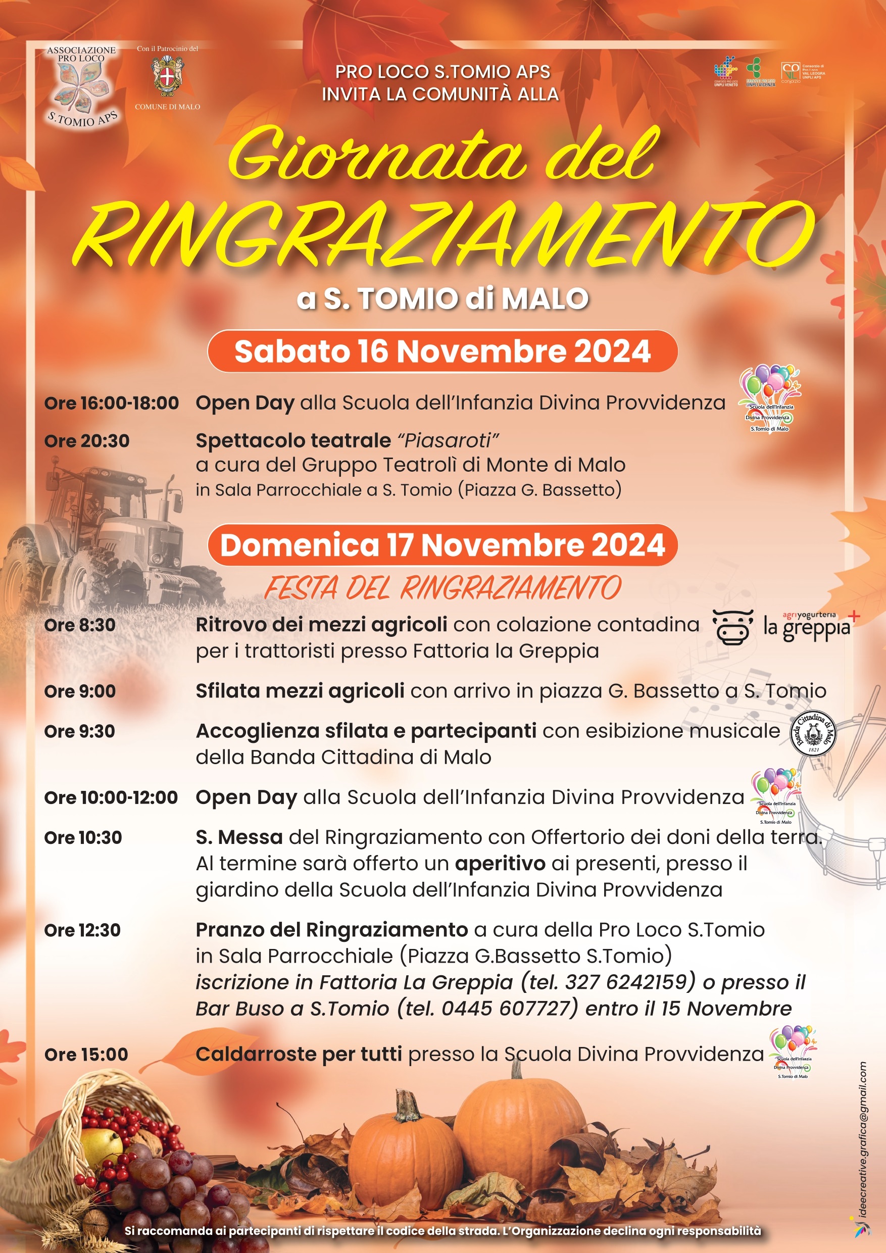 Giornata del Ringraziamento a Santomio e Open Day Scuola Materna Divina Provvidenza