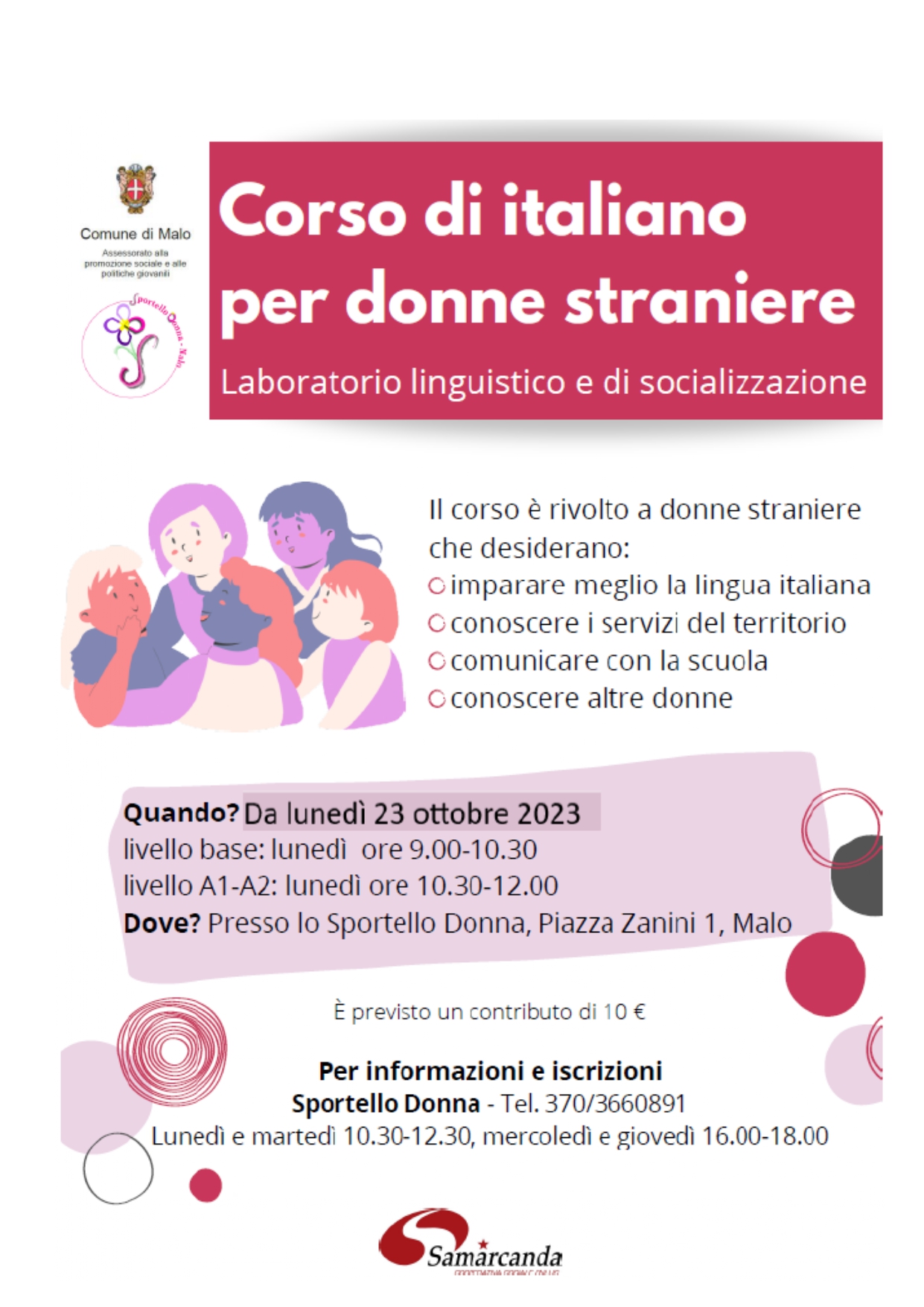 Corso di italiano per donne straniere