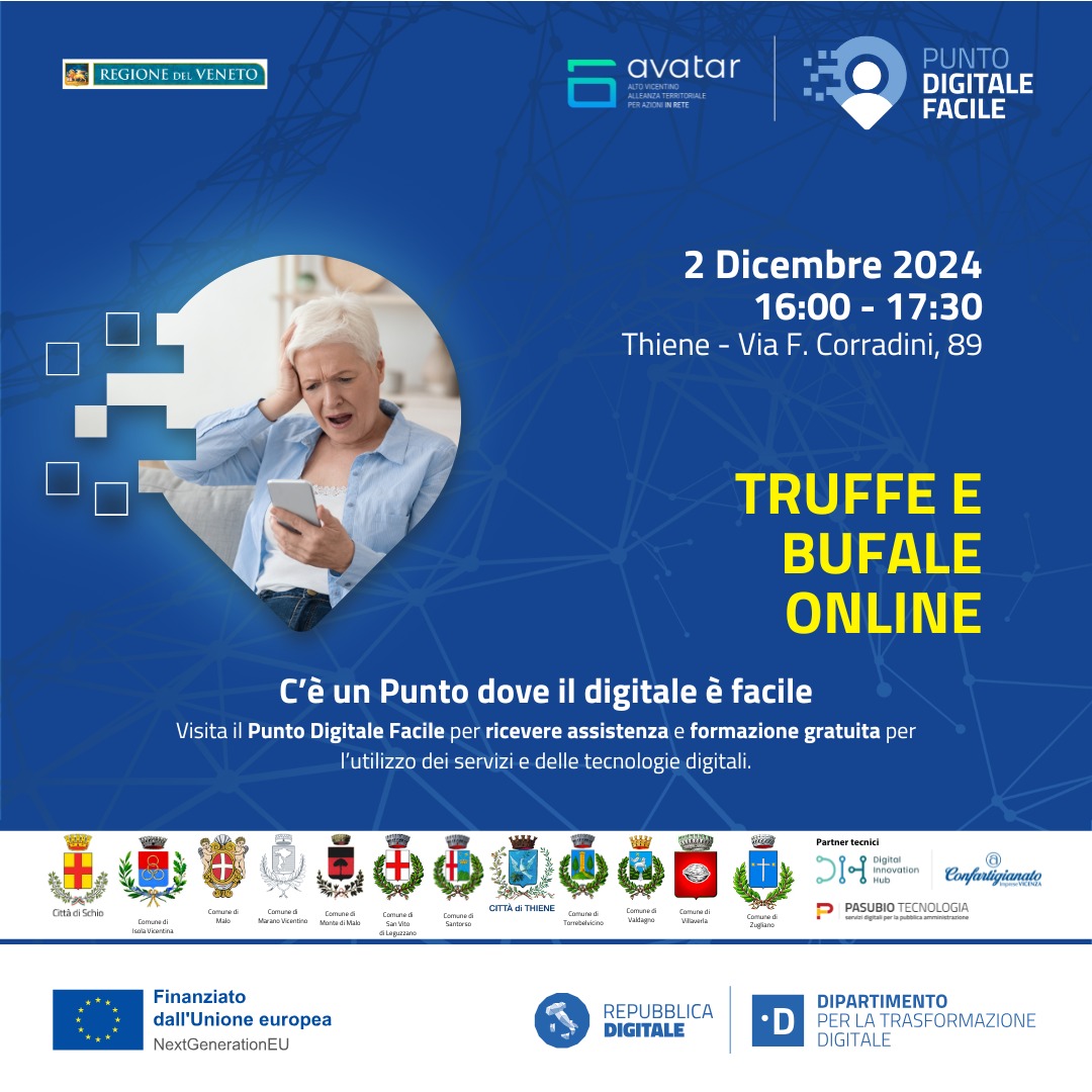Avatar Alto Vicentino Digitale. Truffe e bufale online
