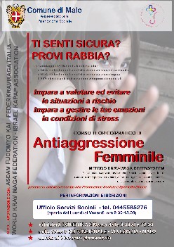 Ti senti sicura? Provi rabbia?  CORSO TEORICO/PRATICO DI Antiaggressione Femminile 