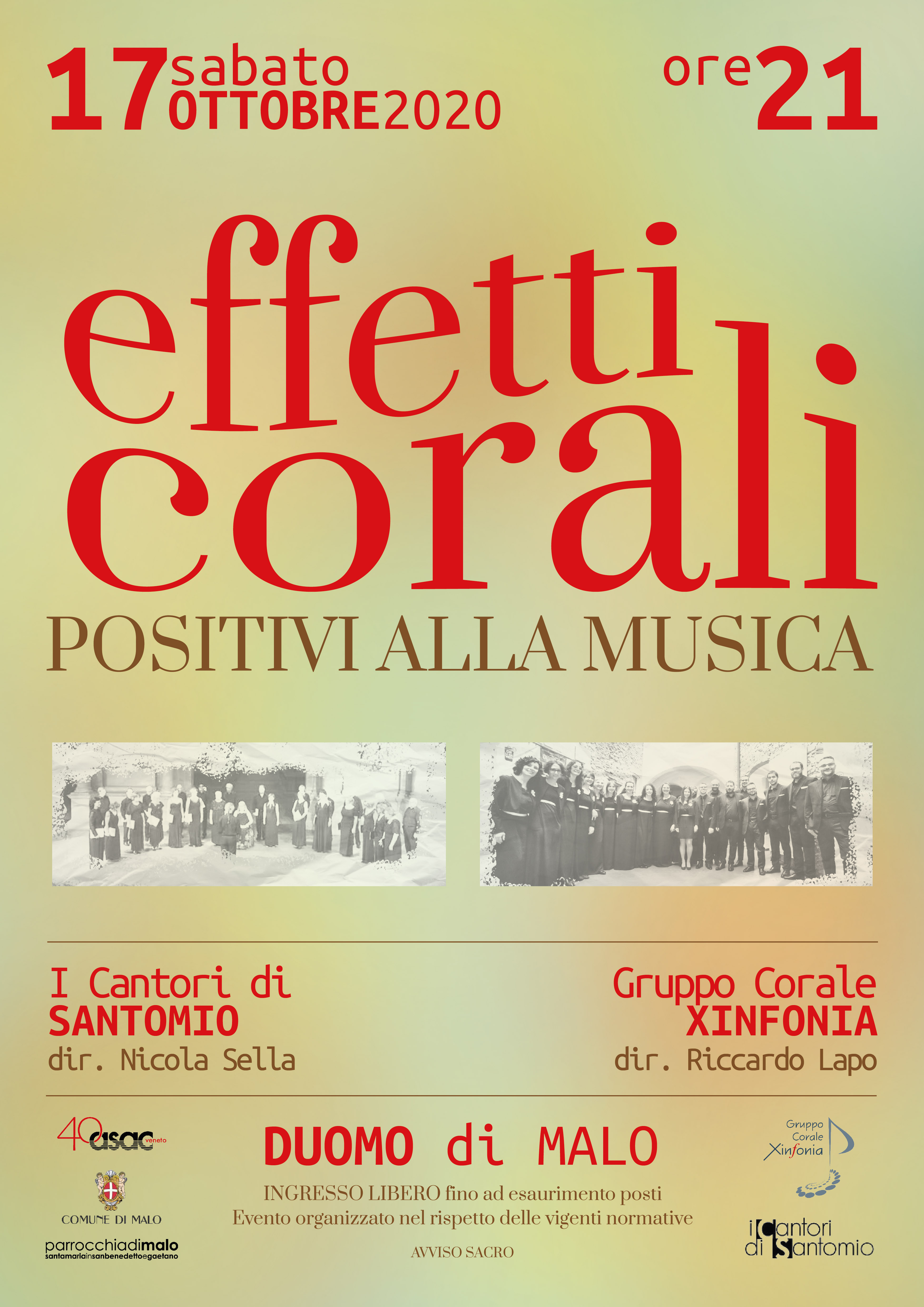 Effetti corali.Positivi alla musica