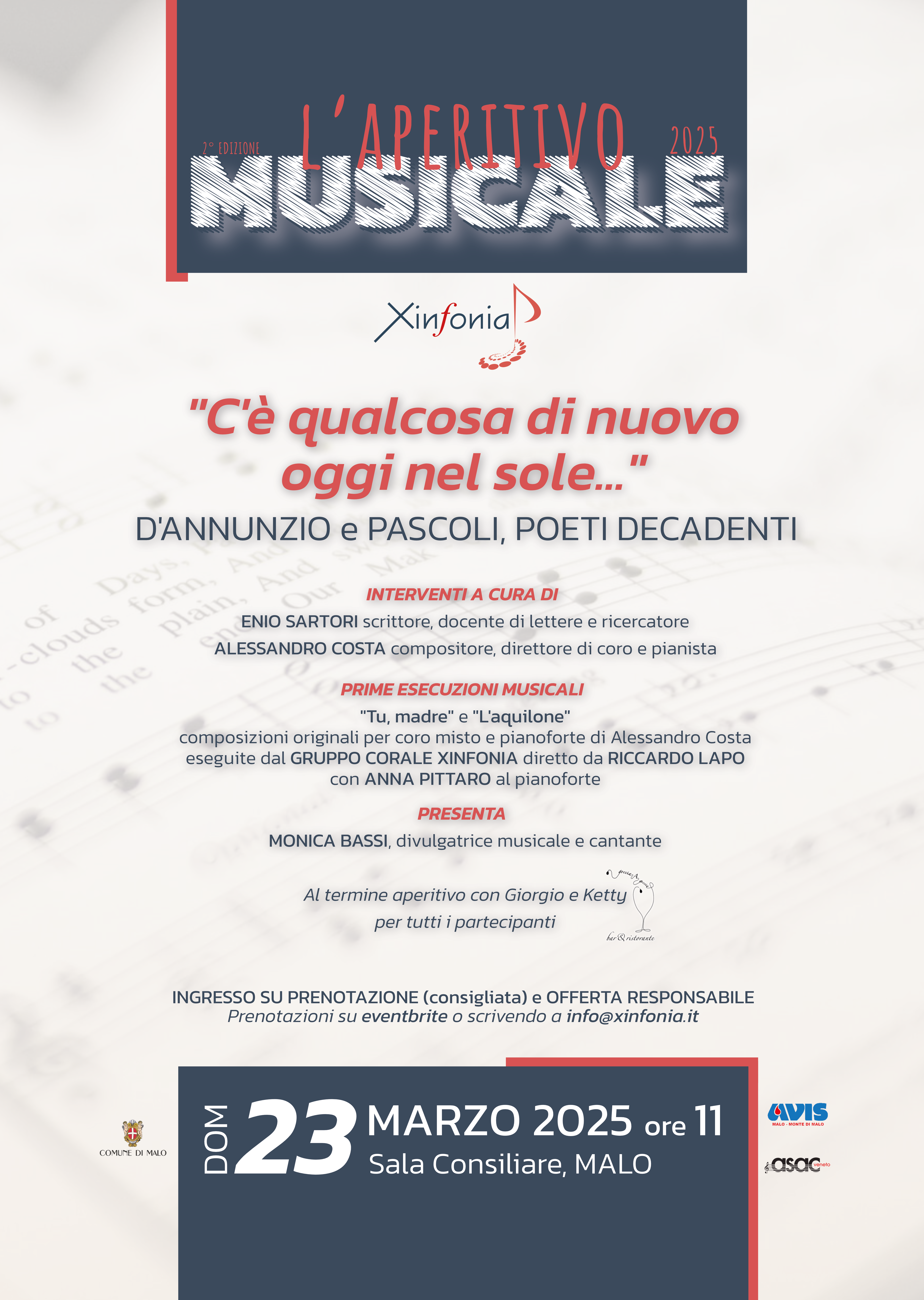Xinfonia: L'aperitivo musicale. C'è qualcosa di nuovo oggi nel sole...