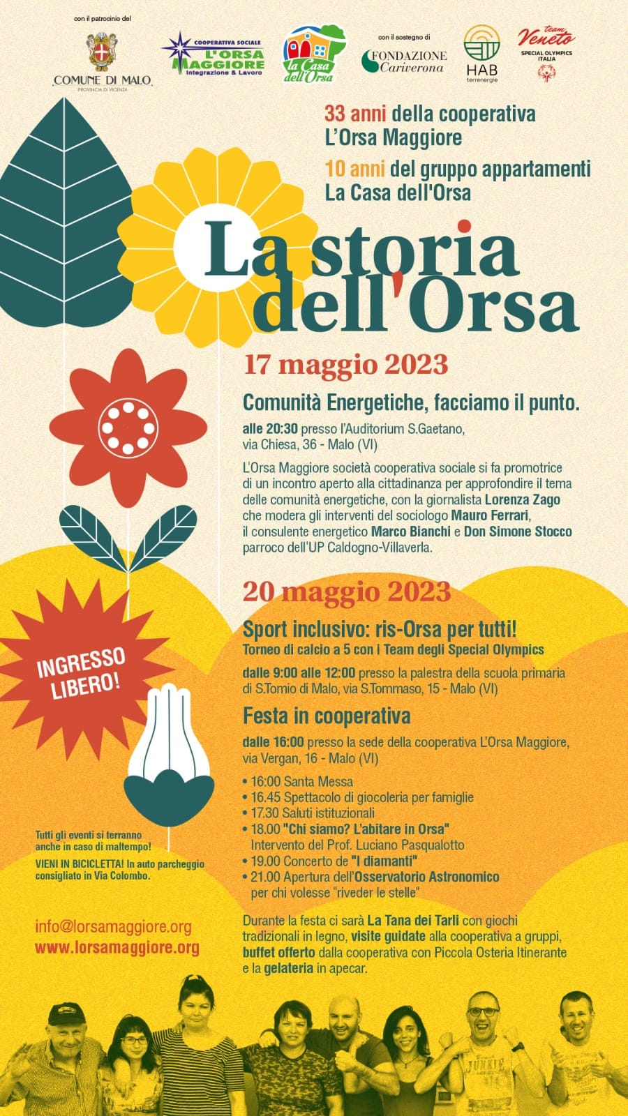 La storia dell'Orsa. L'Orsa Maggiore festeggia i 33 anni e i 10 de La Casa dell'Orsa