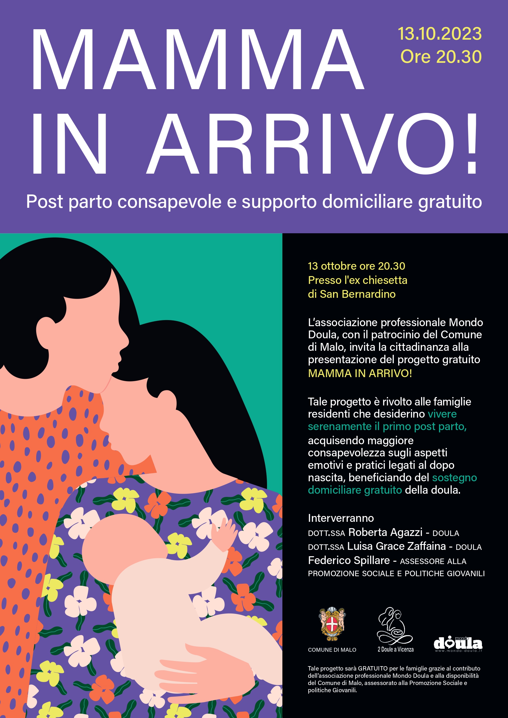 Mamma in arrivo! Post parto consapevole e supporto domiciliare gratuito