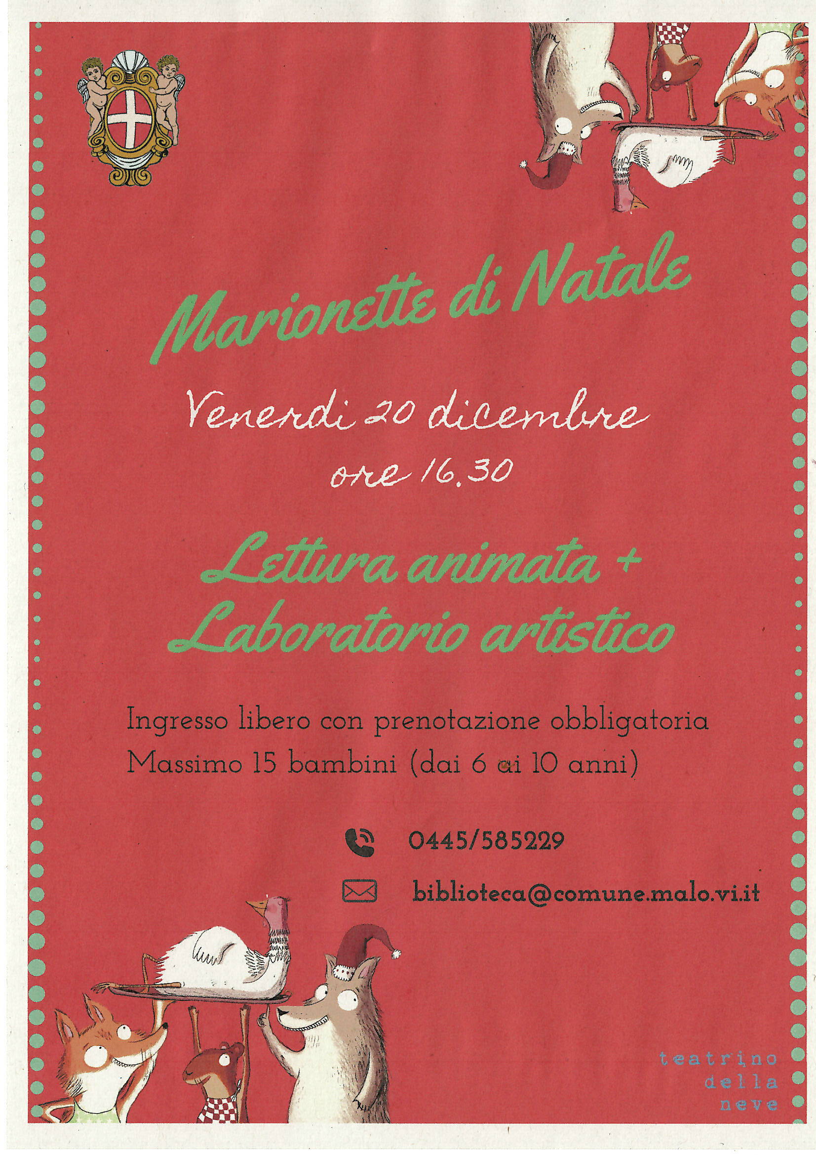 Marionette di Natale. Lettura animata + Laboratorio artistico