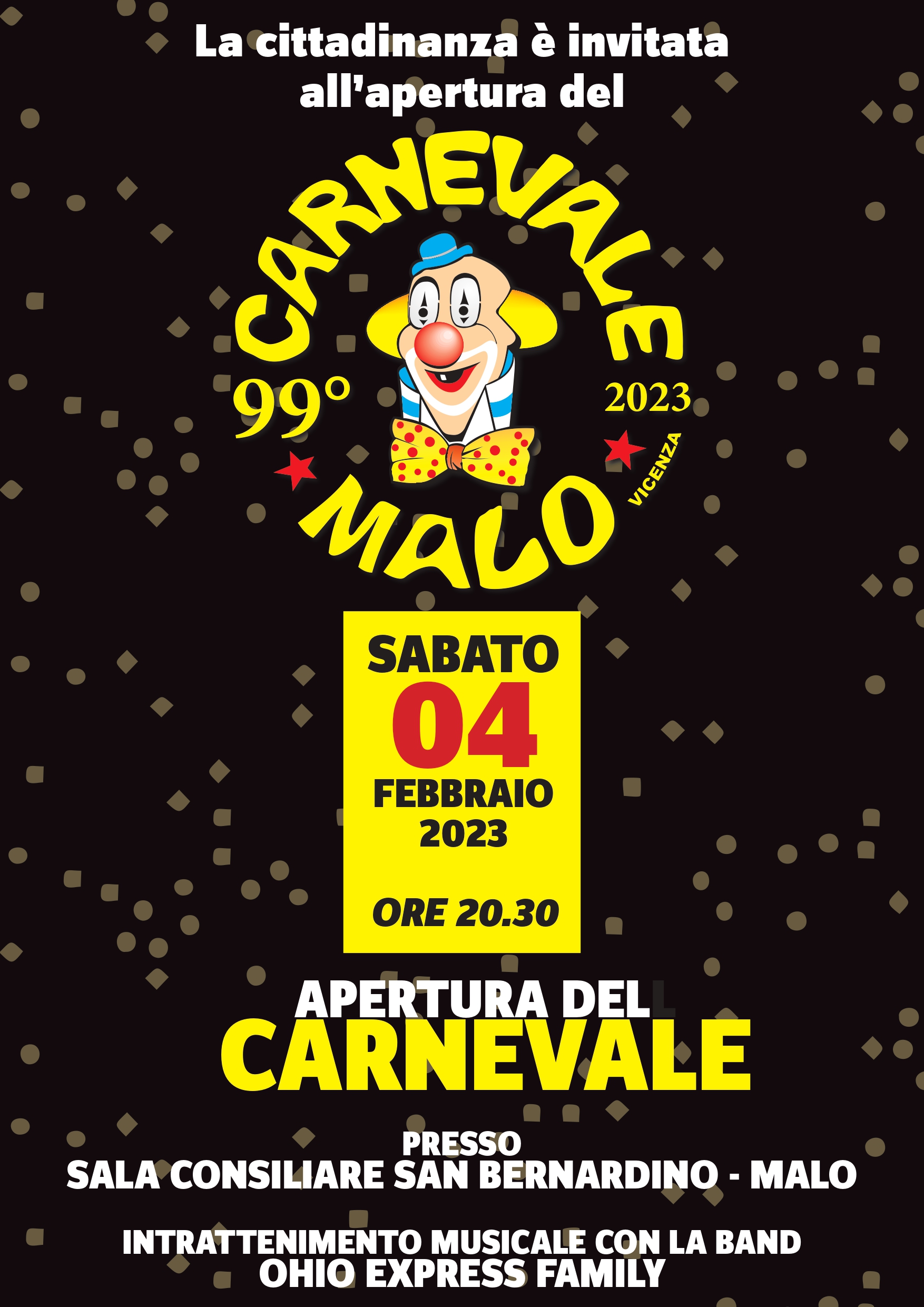 Serata di apertura del 99° Carnevale di Malo