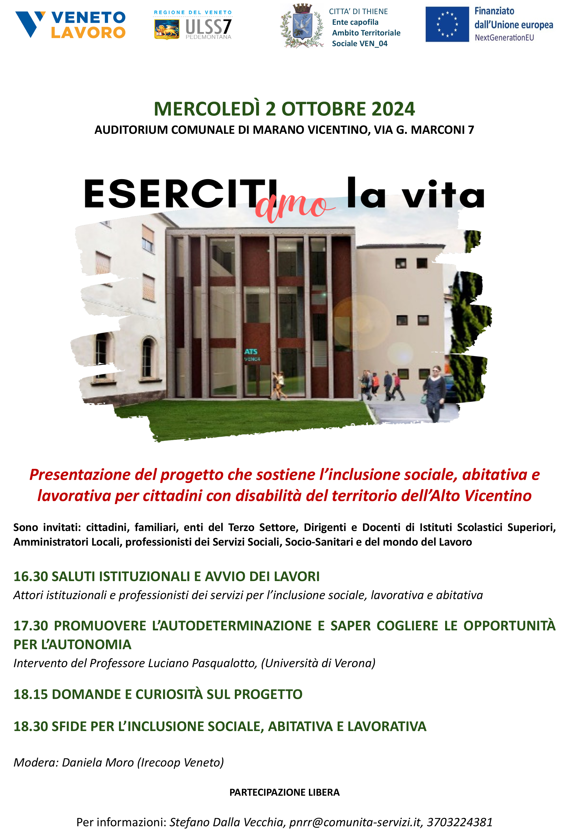 Presentazione del progetto Eserciti-AMO la vita