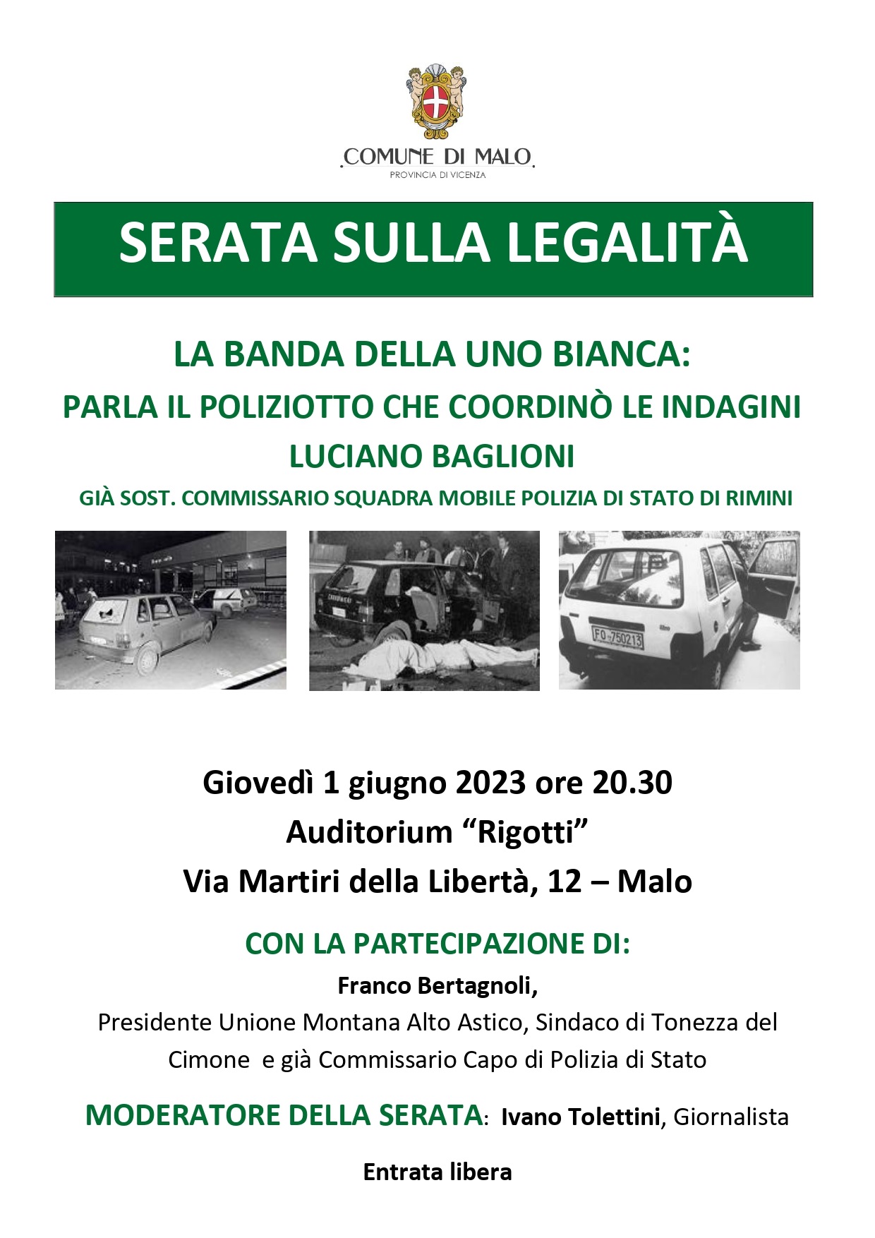 Serata sulla banda della Uno bianca