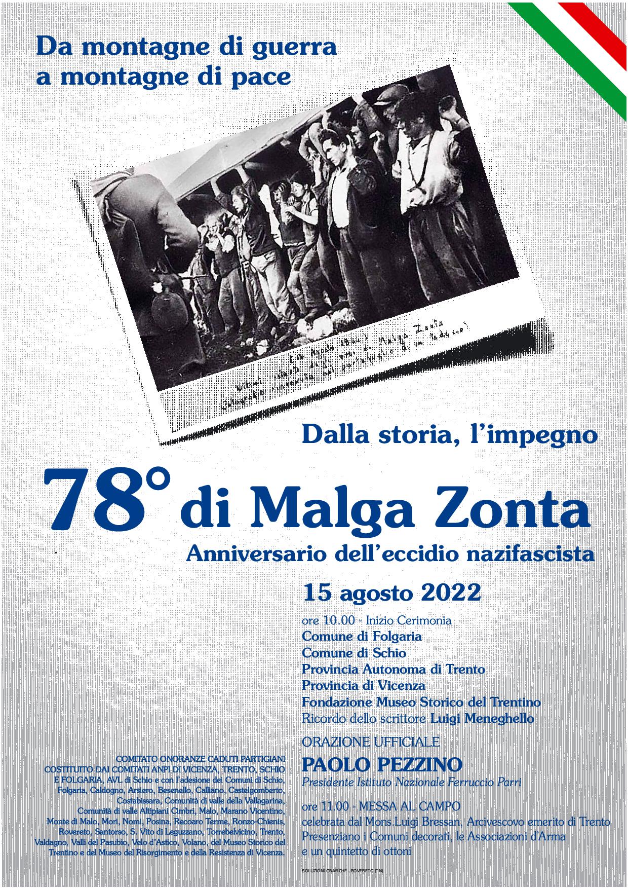 78° di Malga Zonta - Anniversario dell'eccidio nazifascista