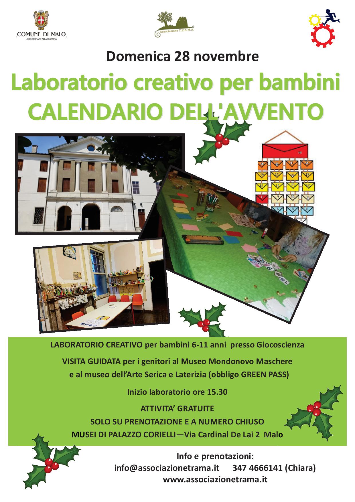 Laboratorio creativo per bambini. Calendario dell'avvento